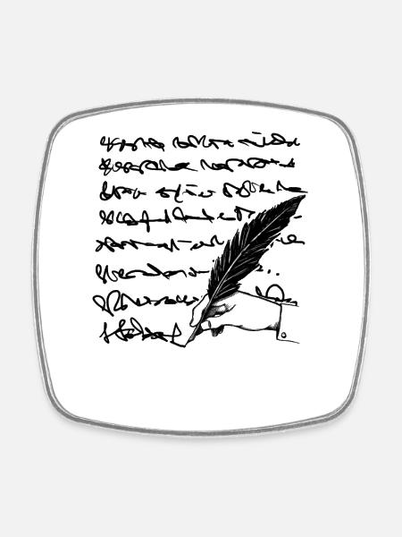 Écriture automatique Letter - Square fridge magnet - white