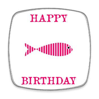 ALLES GUTE ZUM GEBURTSTAG. ALLES GUTE ZUM GEBURTSTAG. JAHRESTAG. - Viereckiger Kühlschrankmagnet - Weiß - Vorne