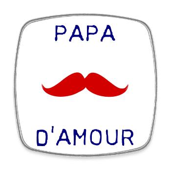 BONNE FÊTE PAPA. PAPA. FÊTE DES PÈRES - Magnet carré - blanc - Devant