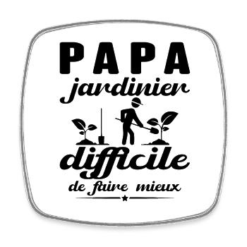 Dad Gardener Gift Hard To Do Better - Square fridge magnet - white - Front