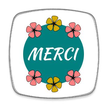 MISTRESS. THANK YOU. THANK YOU MISTRESS - Square fridge magnet - white - Front