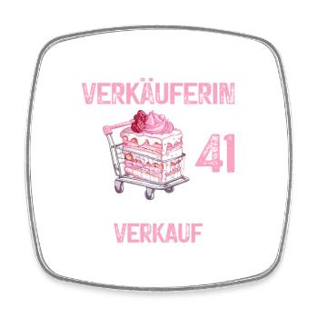 Verkäuferin 41 Geburtstag Beruf 41 Jahre Spruch - Viereckiger Kühlschrankmagnet - Weiß - Vorne