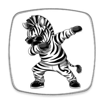 Tupfer Zebra Streetwear Ikone - Viereckiger Kühlschrankmagnet - Weiß - Vorne
