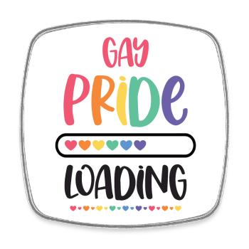 LGBTQ Pride Month - Gay Pride. Loading - Square fridge magnet - white - Front