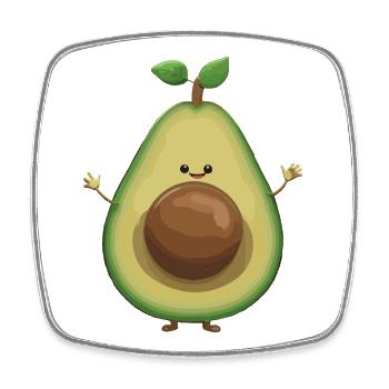 Avocado Sweet Funny Optimism Gift - Square fridge magnet - white - Front