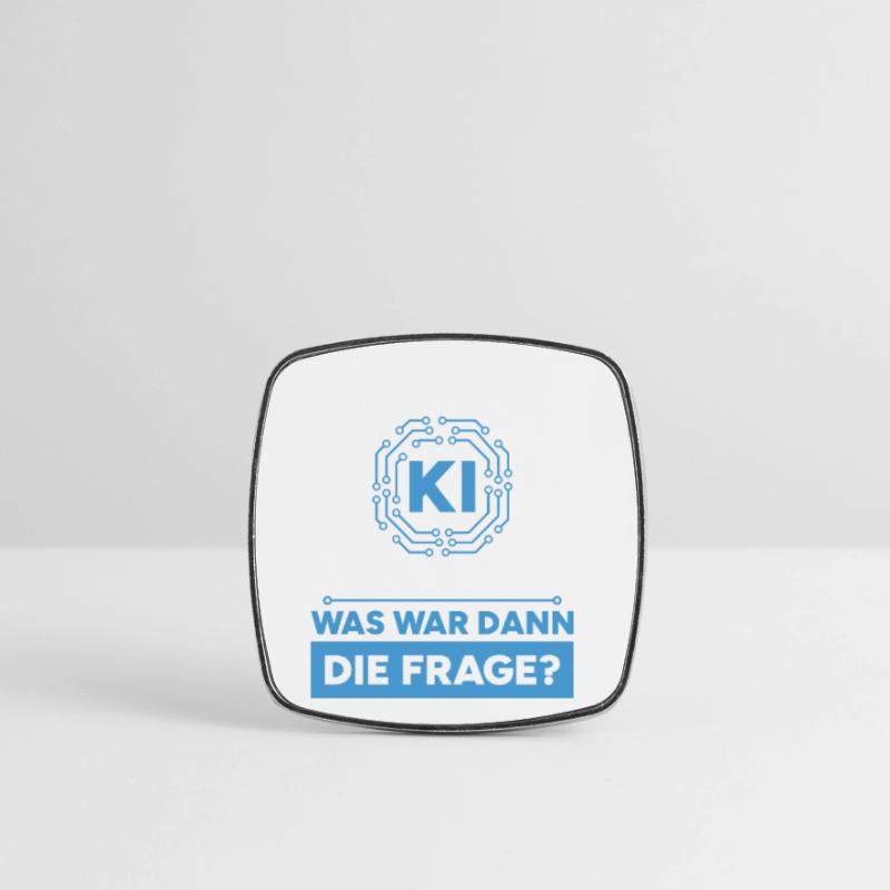 Artificial Intelligence Question Answer Saying Square fridge magnet
