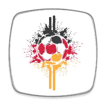 Soccer Germany Ball Explosion Colors Icon - Square fridge magnet - white - Front