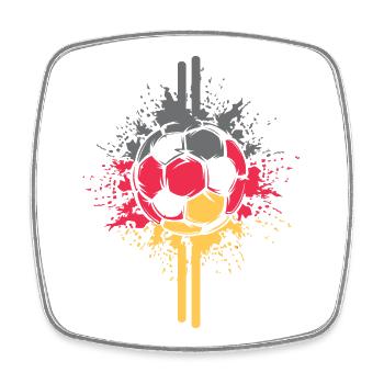 Soccer Germany Jersey Ball Explosion Logo - Square fridge magnet - white - Front