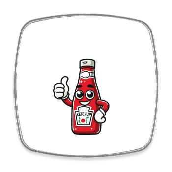 I Put Ketchup on my Ketchup Bottle Funny Sauce Ent - Square fridge magnet - white - Front