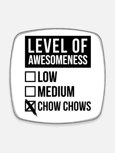 Chow Chow Chow Chow Chow Chow - Square fridge magnet - white