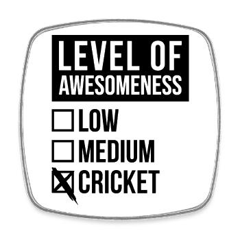 Cricket - Square fridge magnet - white - Front
