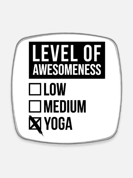 Yoga Yoga Yoga - Magnet carré - blanc
