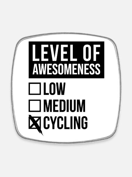 Cycling Cycling Cycling - Square fridge magnet - white