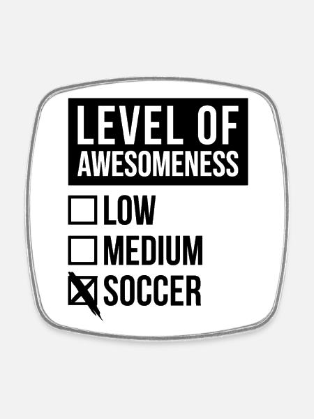 Soccer Soccer Soccer - Square fridge magnet - white