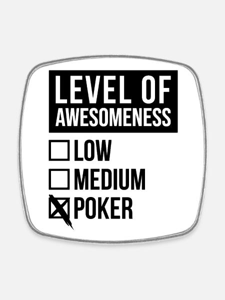 Poker Poker Poker - Square fridge magnet - white