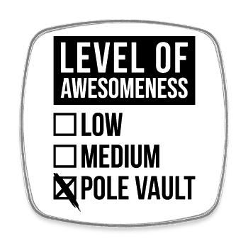 Pole Vault - Square fridge magnet - white - Front