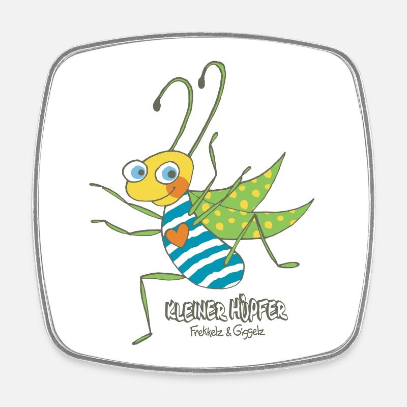 Petit houblon - Magnet carré - blanc