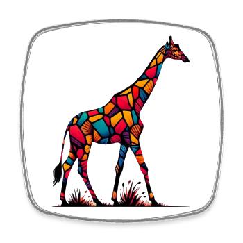 Giraffe - Square fridge magnet - white - Front