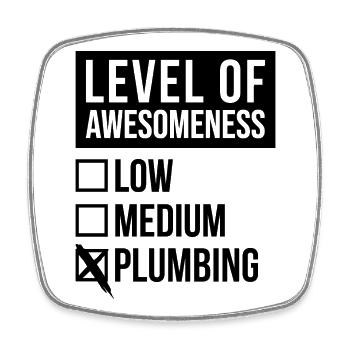 Plumber - Square fridge magnet - white - Front