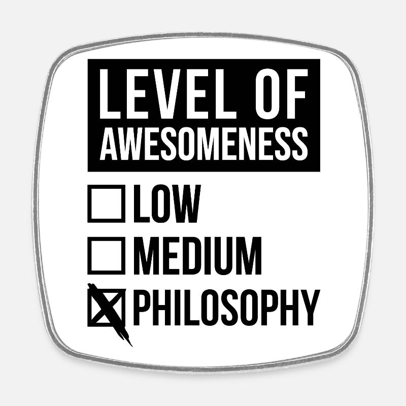 philosophie - Magnet carré - blanc