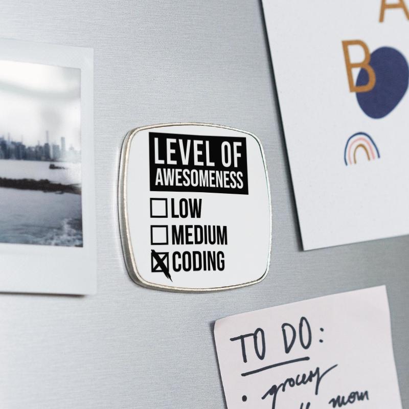 Square fridge magnet