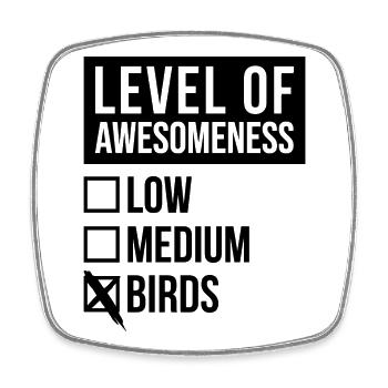 Bird - Square fridge magnet - white - Front