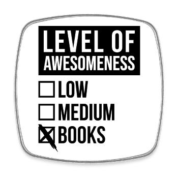 Librarian - Square fridge magnet - white - Front
