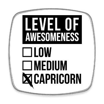 Capricorn - Square fridge magnet - white - Front