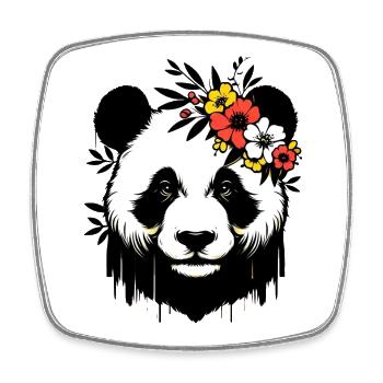 Panda - Magnet carré - blanc - Devant