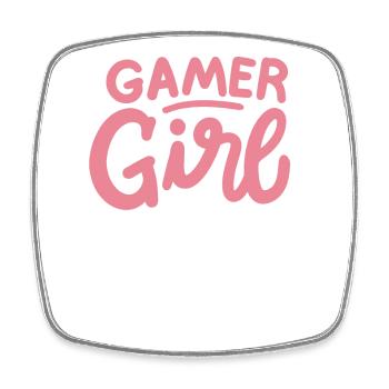 Gamer Girl Gaming - Viereckiger Kühlschrankmagnet - Weiß - Vorne