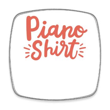 Klavierspieler Pianist - Viereckiger Kühlschrankmagnet - Weiß - Vorne