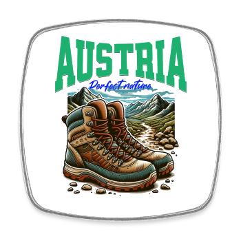 L’Autriche refroidit Wander Design - Österreich - Magnet carré - blanc - Devant
