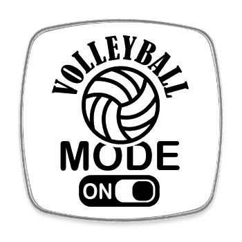 Mode de volley-ball sur le logo de l’équipe de volley-ball de plage - Magnet carré - blanc - Devant
