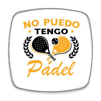 Ich kann nicht, ich habe Padel Tennis Padel Spieler - Viereckiger Kühlschrankmagnet - Weiß - Vorne