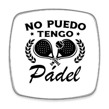 Ich kann nicht, ich habe Padel Tennis Padel Spieler - Viereckiger Kühlschrankmagnet - Weiß - Vorne