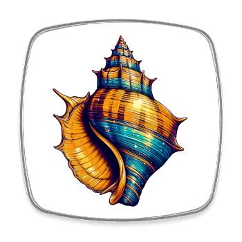 Coquille - Magnet carré - blanc - Devant