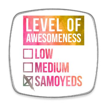 Samoyed - Square fridge magnet - white - Front