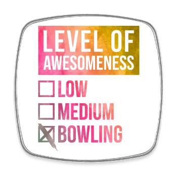 Bowling - Square fridge magnet - white - Front