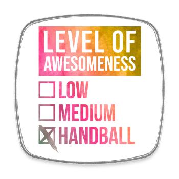 Handball - Square fridge magnet - white - Front