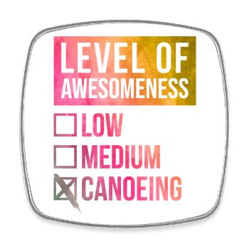Canoe - Square fridge magnet - white - Front