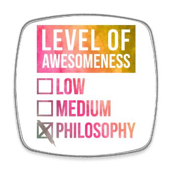 philosophie - Magnet carré - blanc - Devant