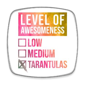 Tarantula - Square fridge magnet - white - Front