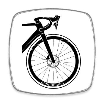Fahrrad Detail Rennrad Gravel Illustration Logo - Viereckiger Kühlschrankmagnet - Weiß - Vorne