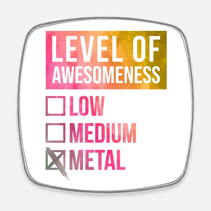 Metal - Square fridge magnet - white