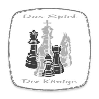 Schach figuren - Viereckiger Kühlschrankmagnet - Weiß - Vorne