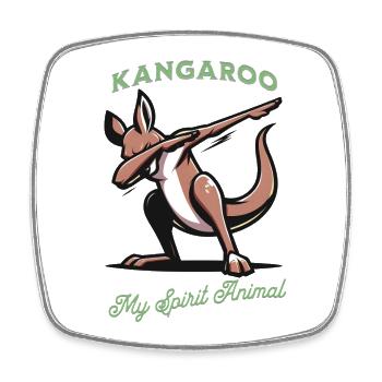 Le kangourou est mon animal spirituel - Magnet carré - blanc - Devant