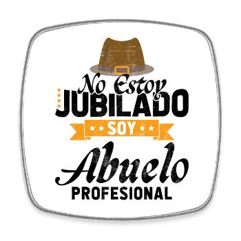 I'm not retired I'm a professional grandfather - Square fridge magnet - white - Front