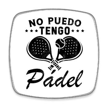Fun Padel I Can't I Have Padel Padel Player - Viereckiger Kühlschrankmagnet - Weiß - Vorne