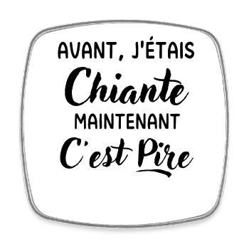 Femme chiante humour femme - Magnet carré - blanc - Devant