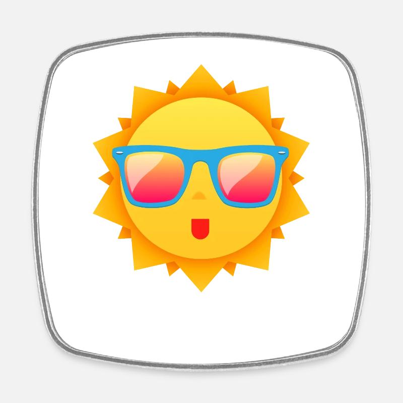 it's Summer - Square fridge magnet - white